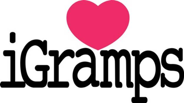 Picture of I Love Gramps SVG File