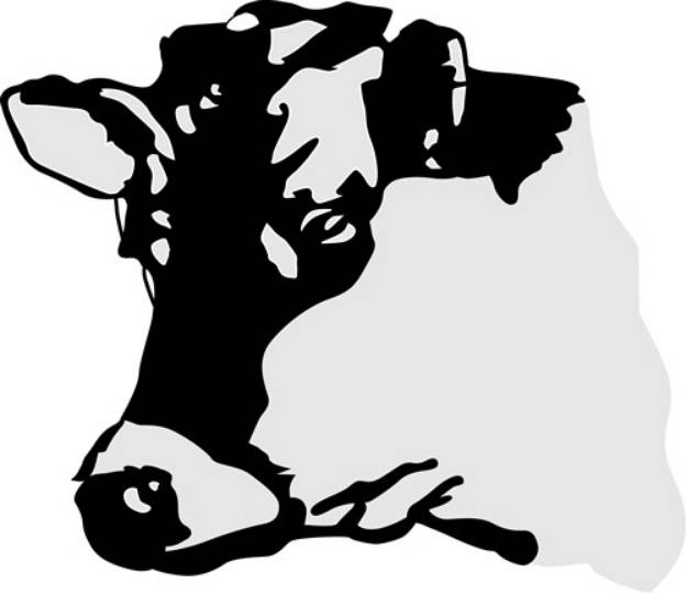 Picture of Holstein Head SVG File