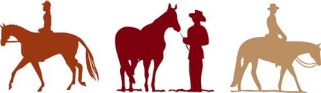 Picture of Three Horse Silhouette SVG File