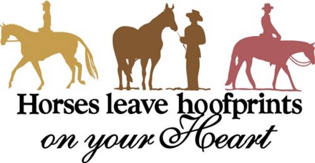 Picture of Horses Leave Hoofprints SVG File