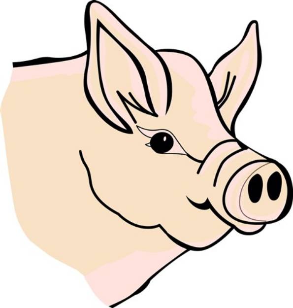 Picture of Pig Head SVG File
