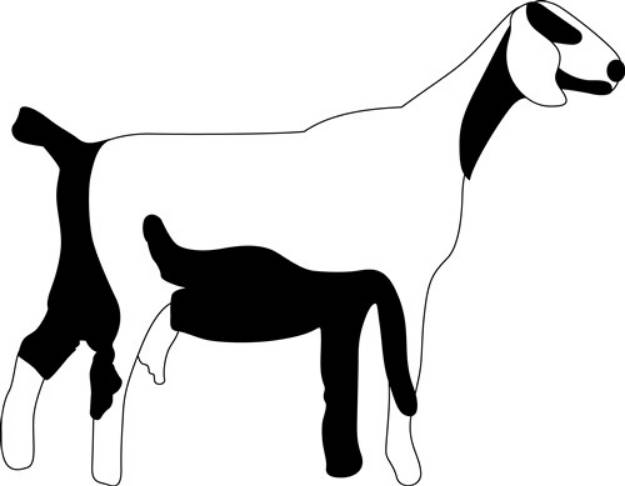 Picture of Goat Outline SVG File