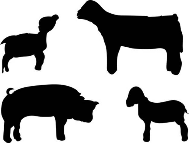 Picture of Farm Animals  SVG File