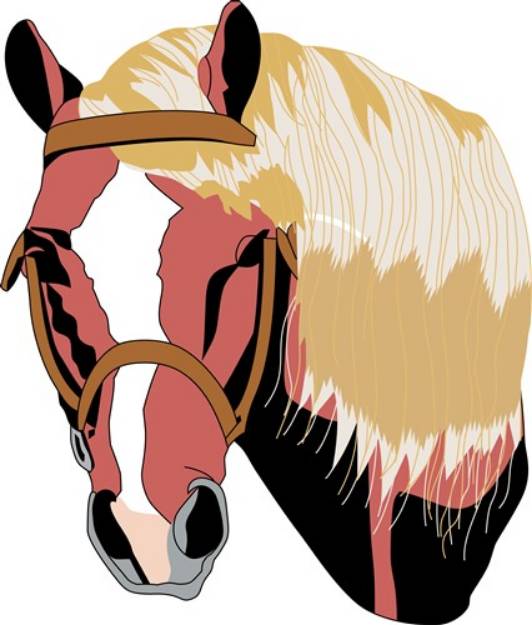 Picture of Haflinger Horse SVG File