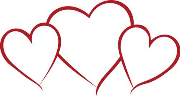 Picture of Hearts Outline SVG File