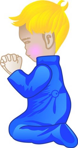 Picture of Little Boy Praying SVG File