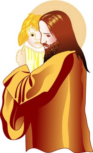 Picture of Jesus And Child SVG File