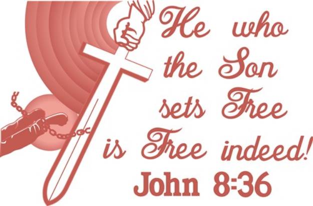 Picture of John 8:36 SVG File