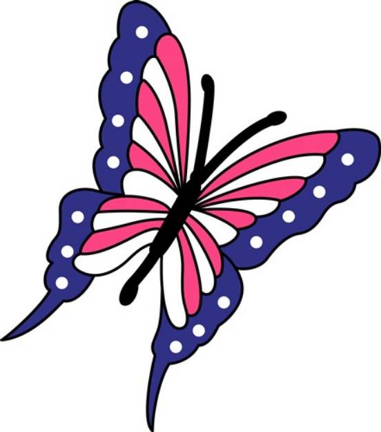 Picture of Patriotic Butterfly SVG File