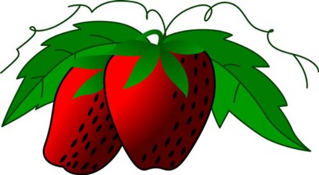 Picture of Strawberries SVG File