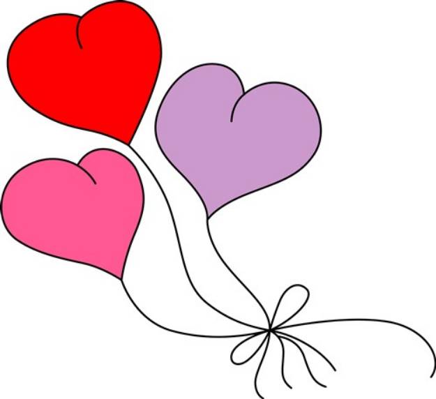 Picture of Heart Balloons SVG File