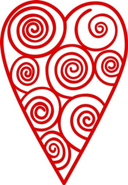Picture of Swirly Heart Outline SVG File