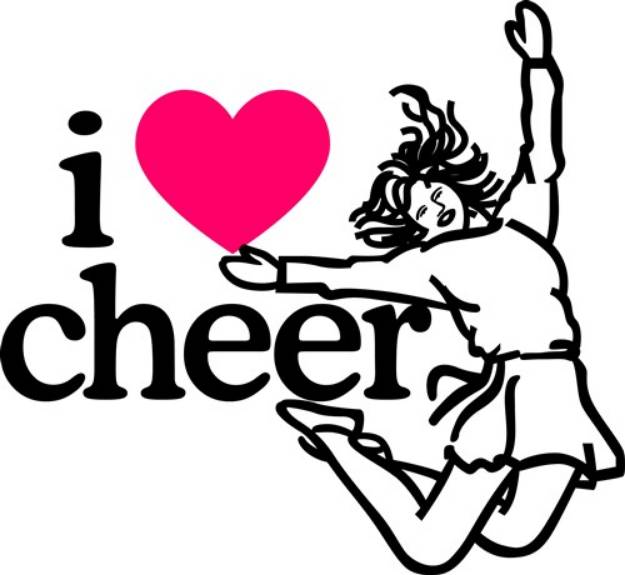 Picture of I Love Cheer/Cheerleader SVG File