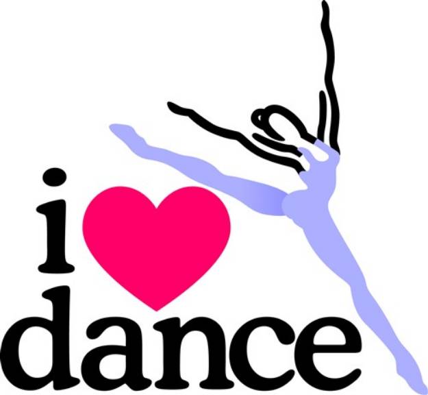 Picture of I Love Dance SVG File
