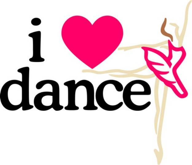 Picture of I love Dance SVG File