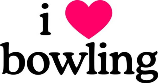 Picture of I Love Bowling SVG File