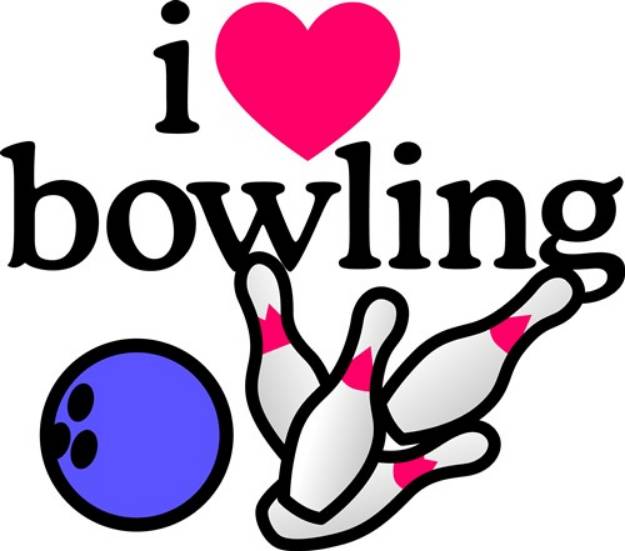 Picture of Love Bowling  SVG File
