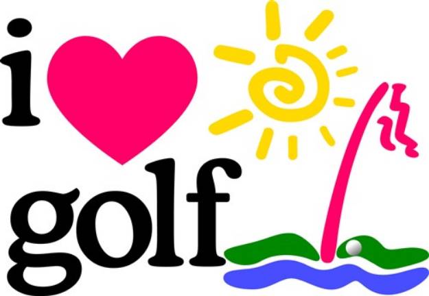 Picture of I Love Golf SVG File