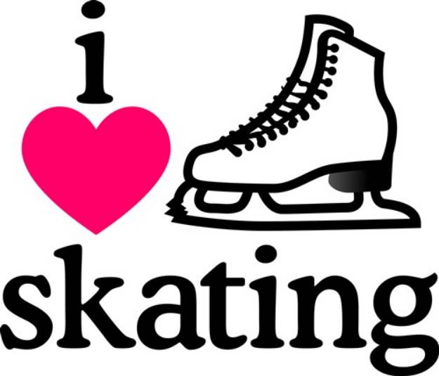 Picture of I Love Skating  SVG File