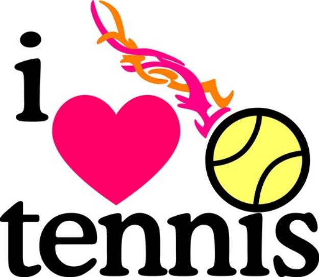 Picture of I Love Tennis/Ball SVG File