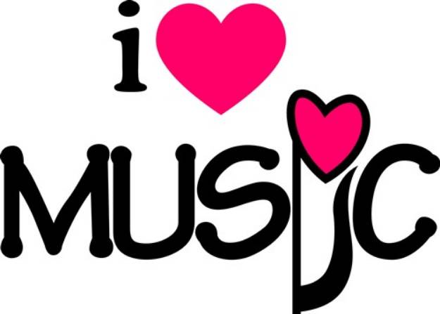 Picture of I Love Music SVG File
