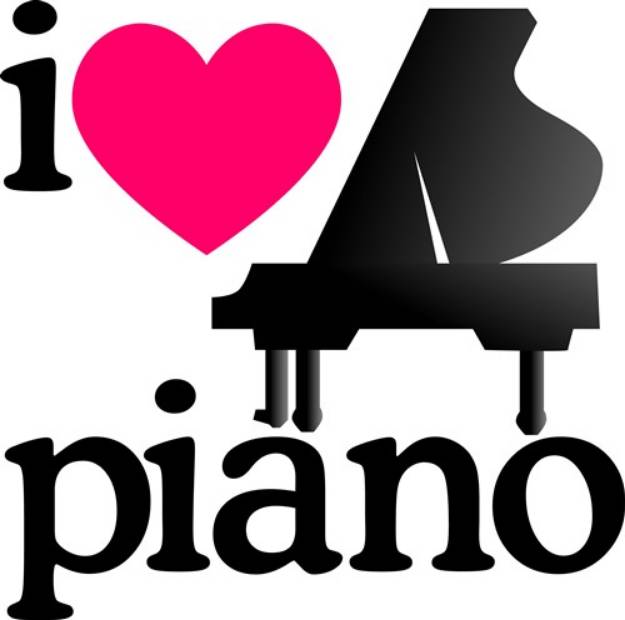 Picture of I Love Piano SVG File