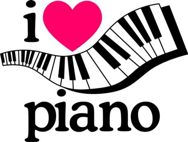 Picture of I Love Piano/Keyboard SVG File