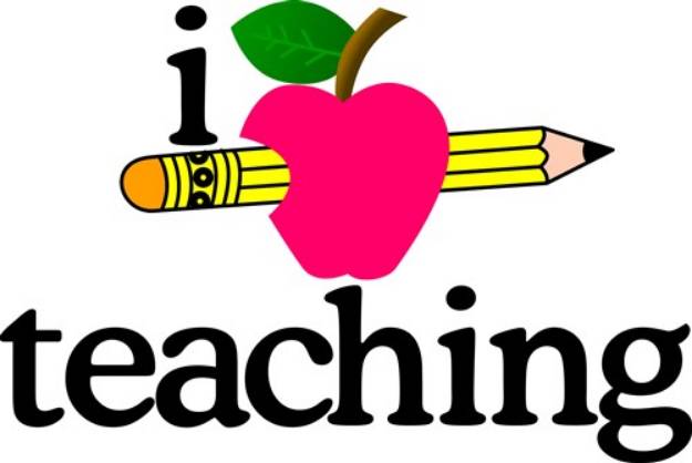 Picture of I Love Teaching/Apple & Pencil SVG File