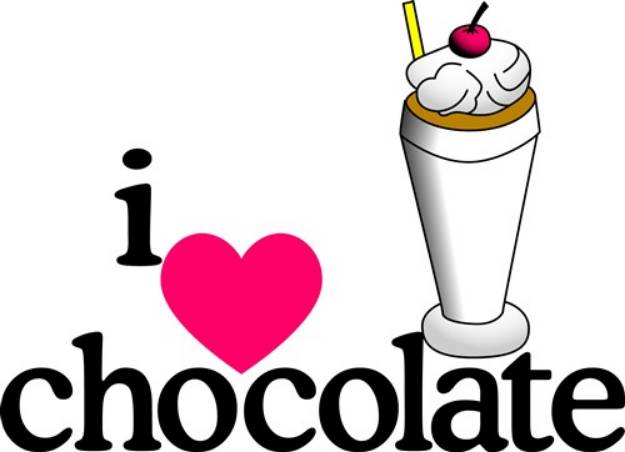 Picture of I Love Chocolate Malt SVG File