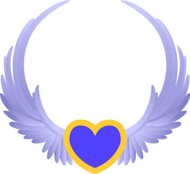 Picture of Heart With Wings SVG File