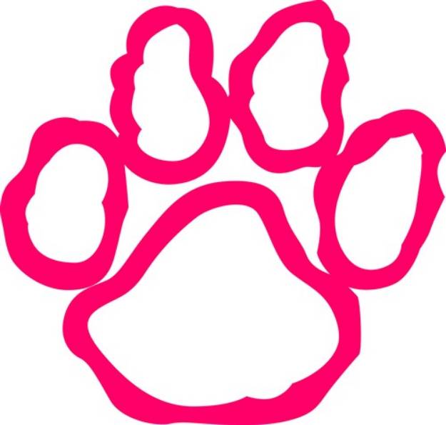 Picture of Pawprint Outline SVG File