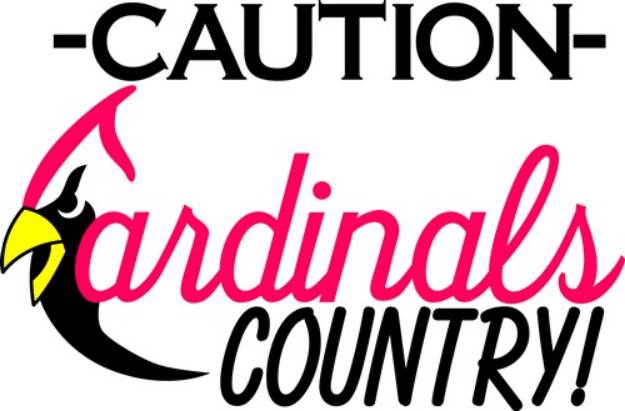 Picture of Caution Cardinals SVG File