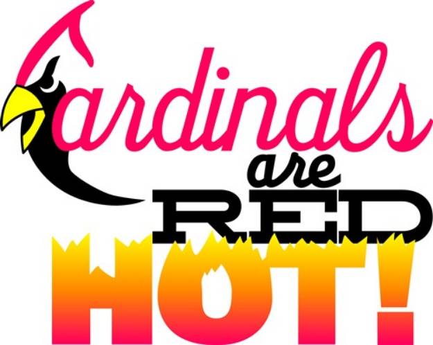 Picture of Cardinals are Red Hot SVG File