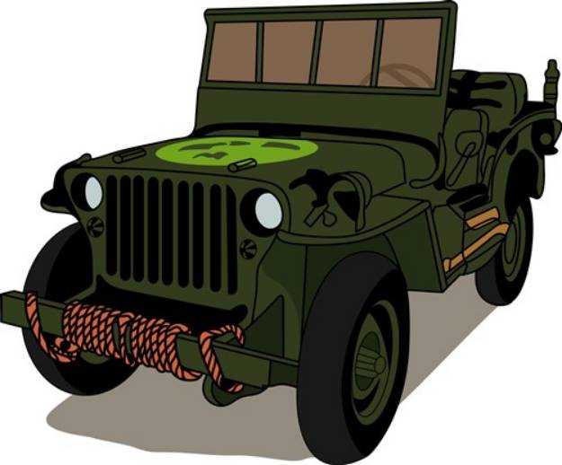 Picture of Military Jeep SVG File