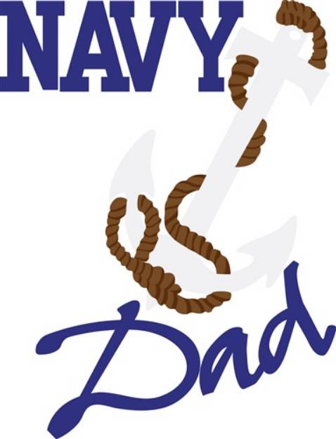 Picture of Navy Dad SVG File