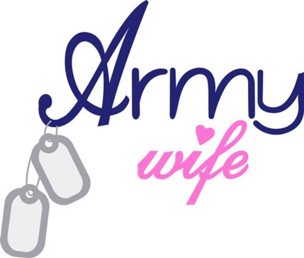 Picture of Army Wife SVG File