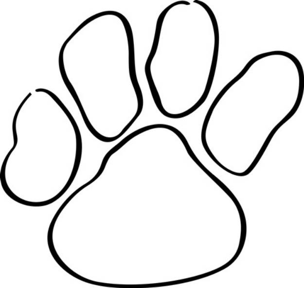 Picture of Paw Print Outline SVG File