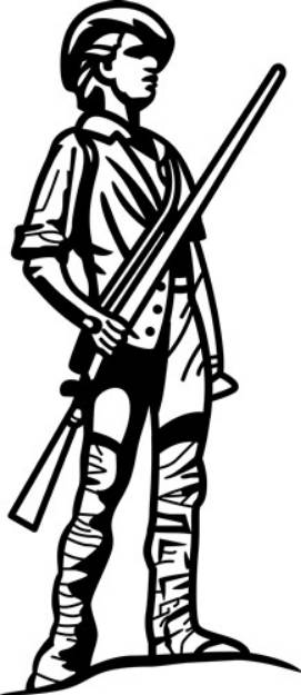 Picture of Minuteman Outline SVG File