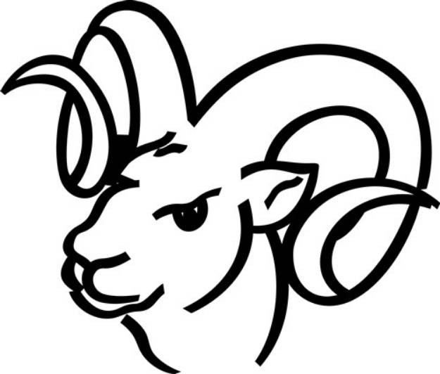 Picture of Ram Outline SVG File