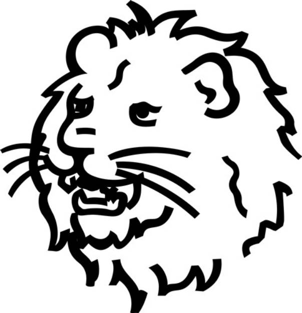 Picture of Lion Outline SVG File