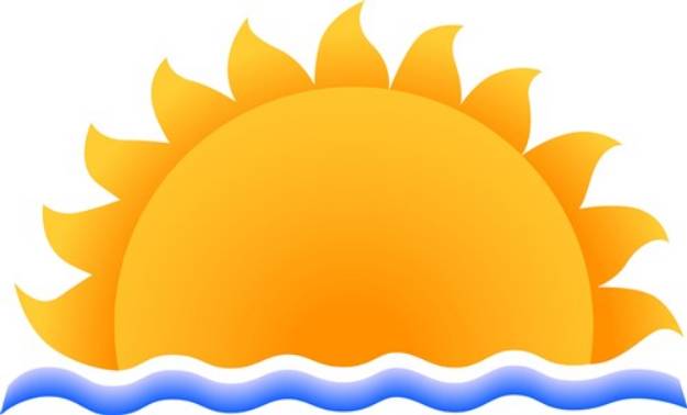 Picture of Sun Over Water SVG File