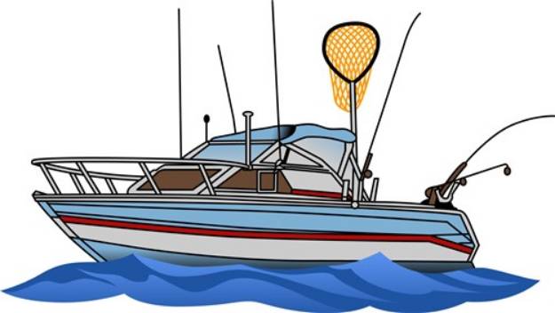 Picture of Fishing Boat SVG File