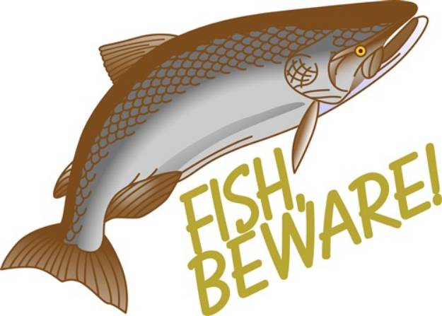 Picture of Fish Beware SVG File