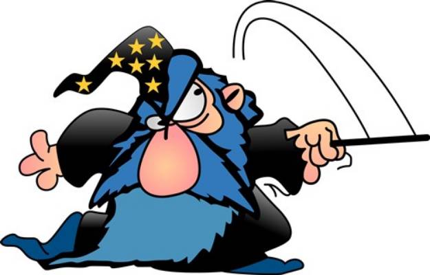 Picture of Cartoon Wizard SVG File