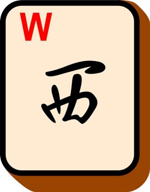 Picture of Mahjong West SVG File