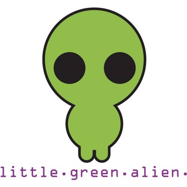 Picture of Little Green Alien SVG File