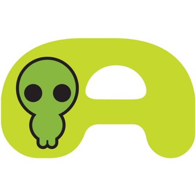 Picture of Space Alien Uppercase A SVG File