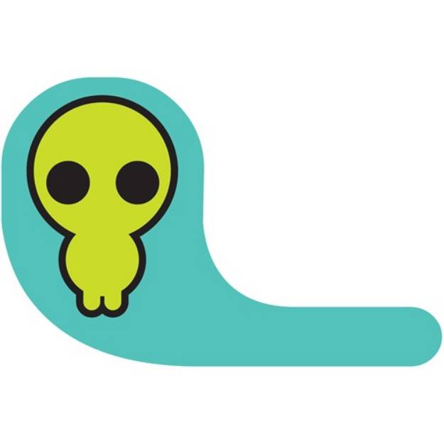 Picture of Space Alien Uppercase L SVG File