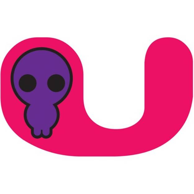 Picture of Space Alien Uppercase U SVG File