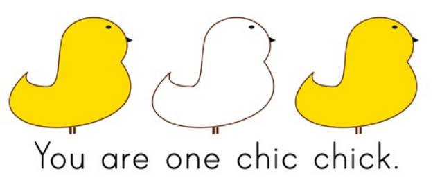 Picture of One Chic Chick SVG File